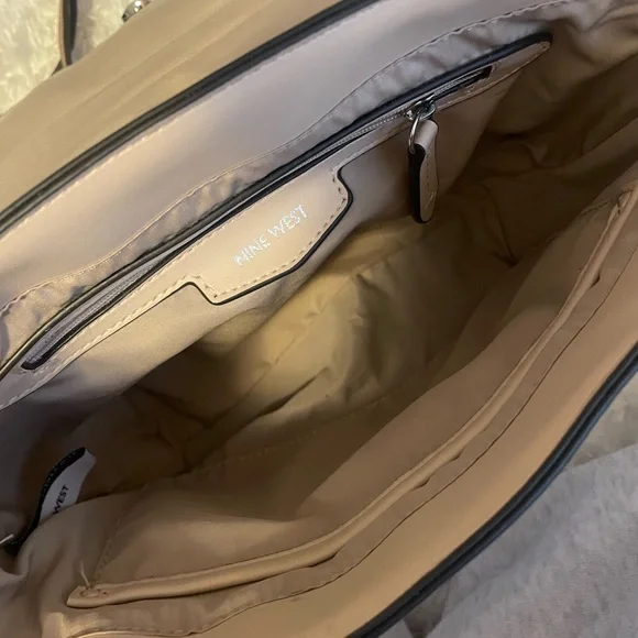 Nine West Brown & Cream Shoulder Bag - Picture 6 of 6